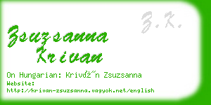 zsuzsanna krivan business card